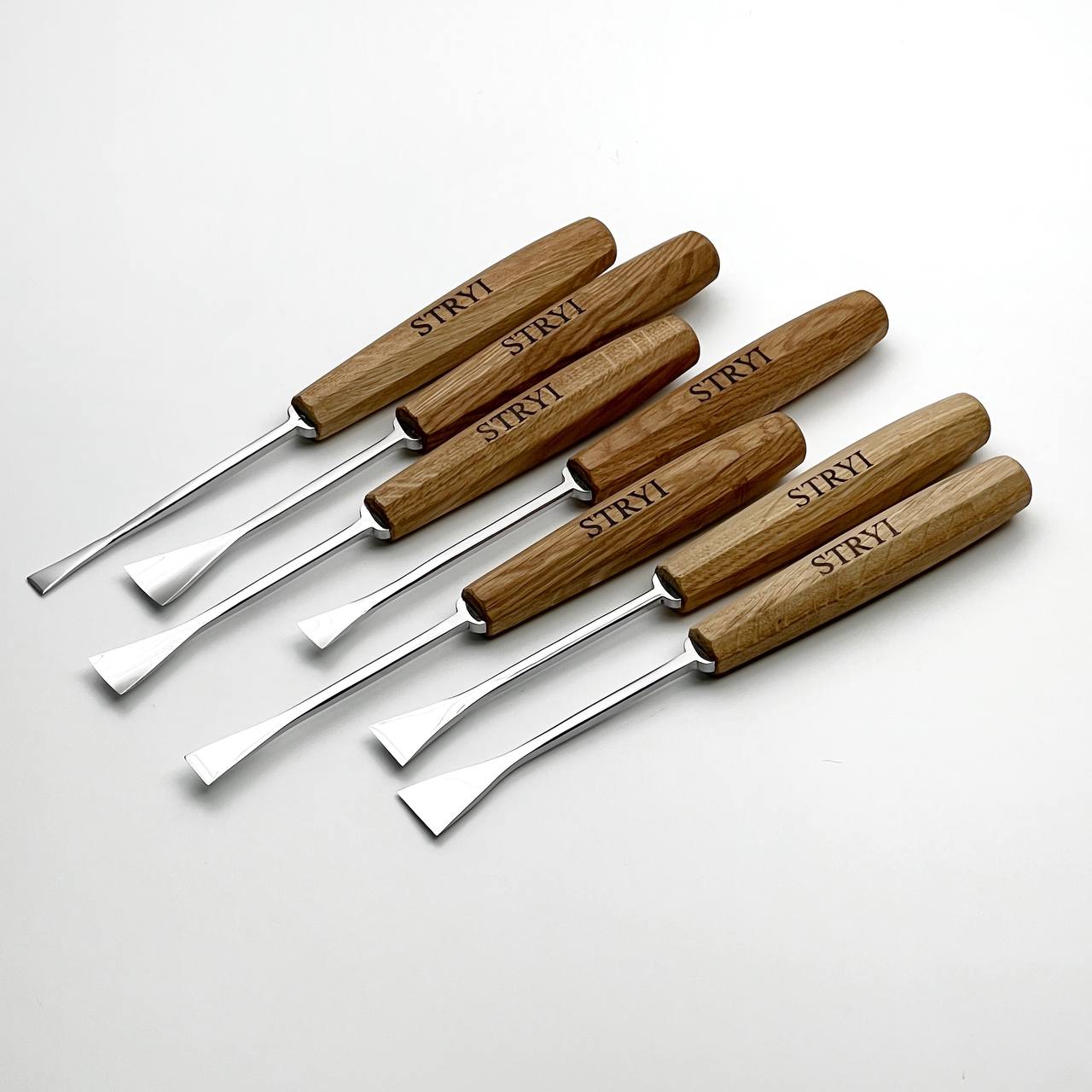 Fishtail Gouges set STRYI MAESTRO, Detailing Chisels set, Relief carving