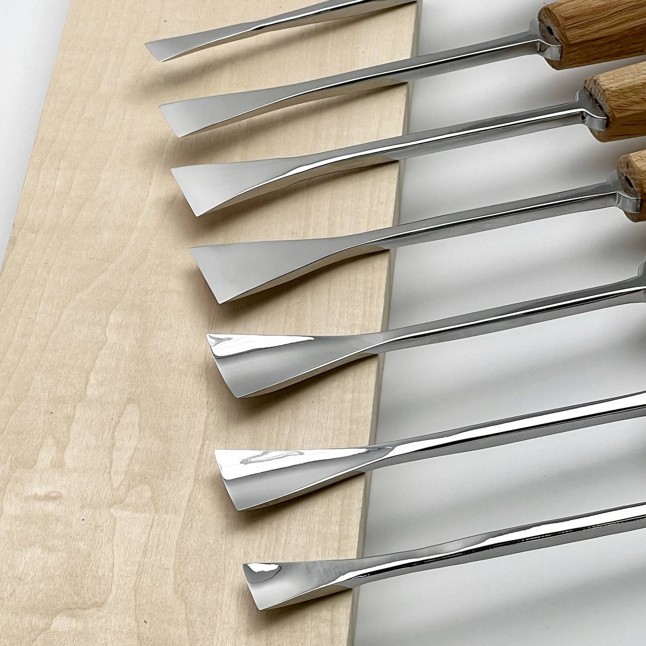 Fishtail Gouges set STRYI MAESTRO, Detailing Chisels set, Relief carving