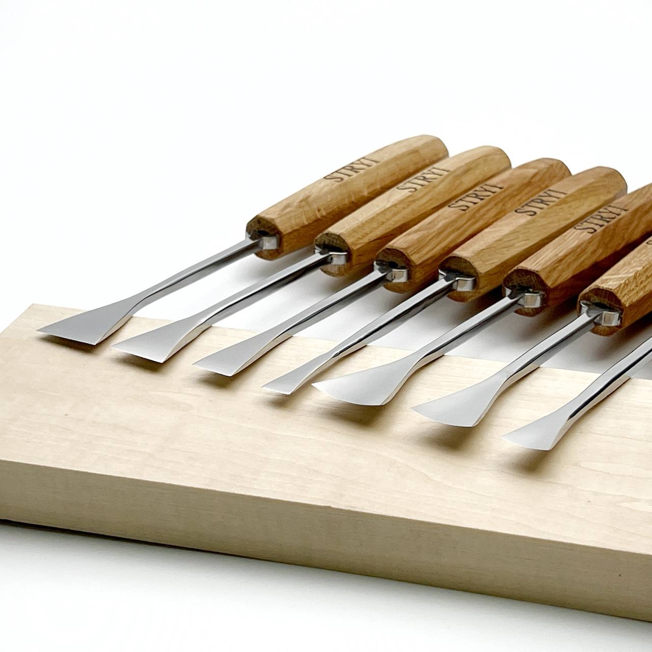 Fishtail Gouges set STRYI MAESTRO, Detailing Chisels set, Relief carving