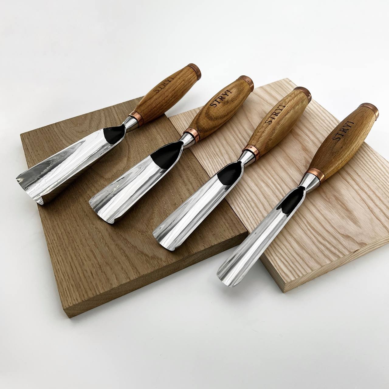 Große Bildhauerröhre, Hochleistungsmeißel, 9 Profil Halbrund, STRYI Profi, Bildhauerwerkzeuge