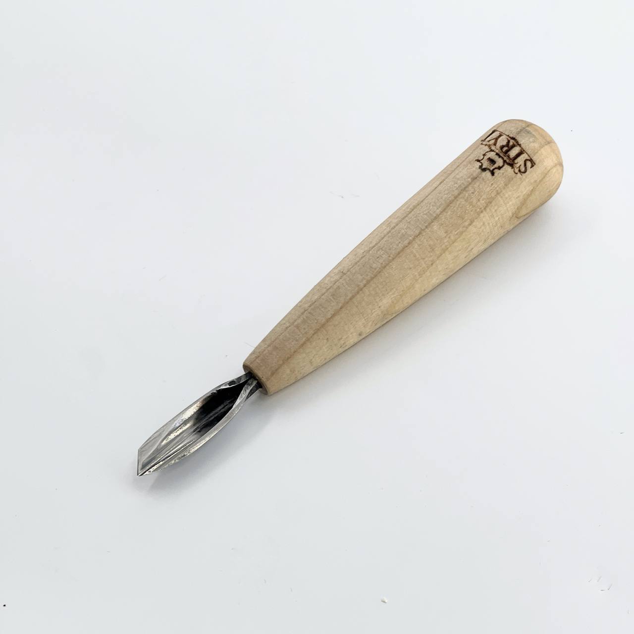 Cincel recto corto con separación en V STRYI-AY Profi para tallado de virutas, herramientas de tallado de madera, cuchillo detallado de virutas de tallado en madera, regalo para hombres cuchillo y herramientas