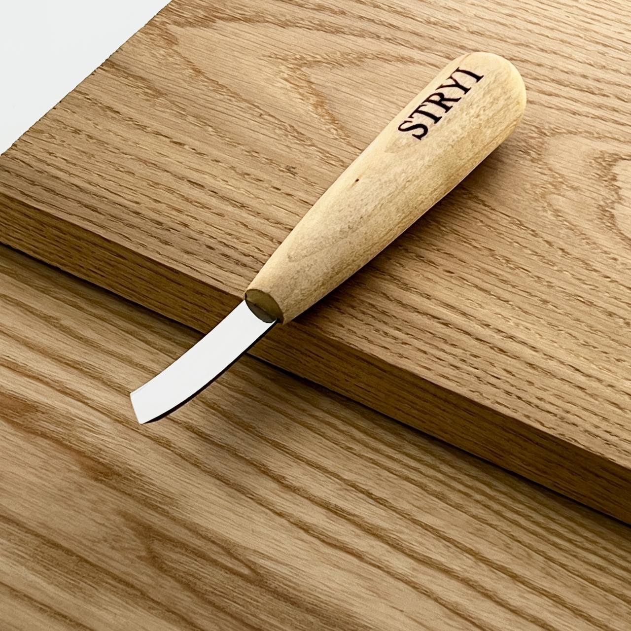 Bent Skew Chisel for Precision Wood Carving, Skewed knifr for 3D carving and detailed carving