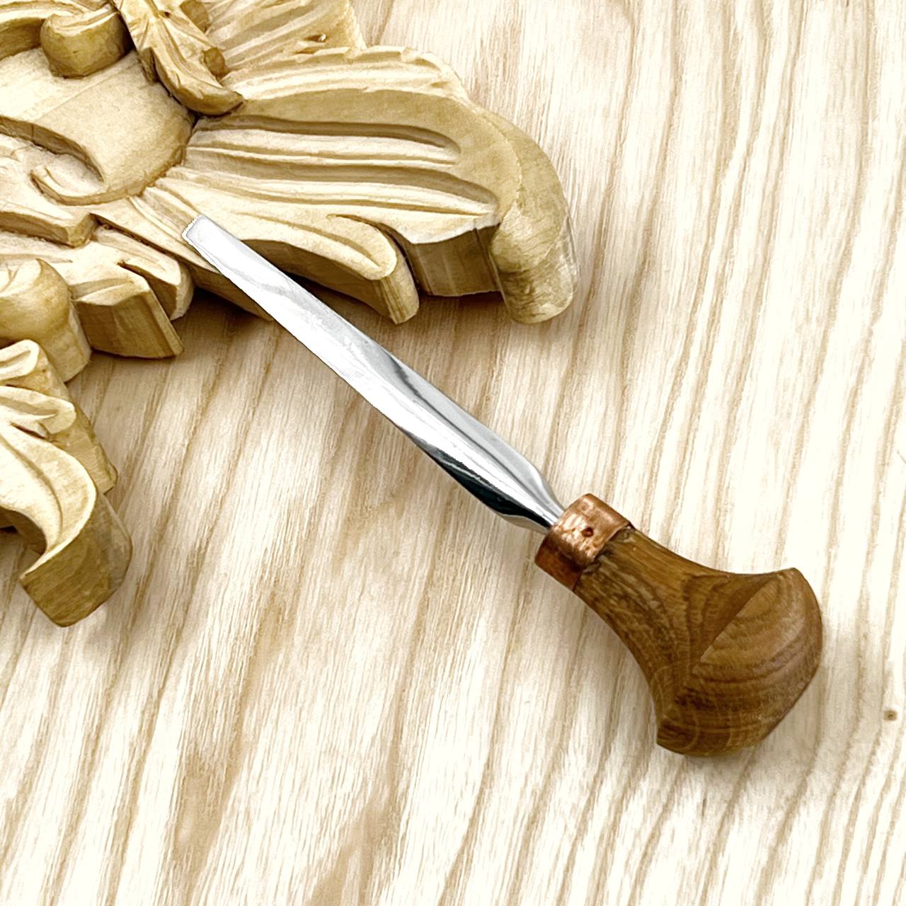 Palm carving tool STRYI Profi #1, Linocuttung tool, Engraving chisel, Flat carving chisel