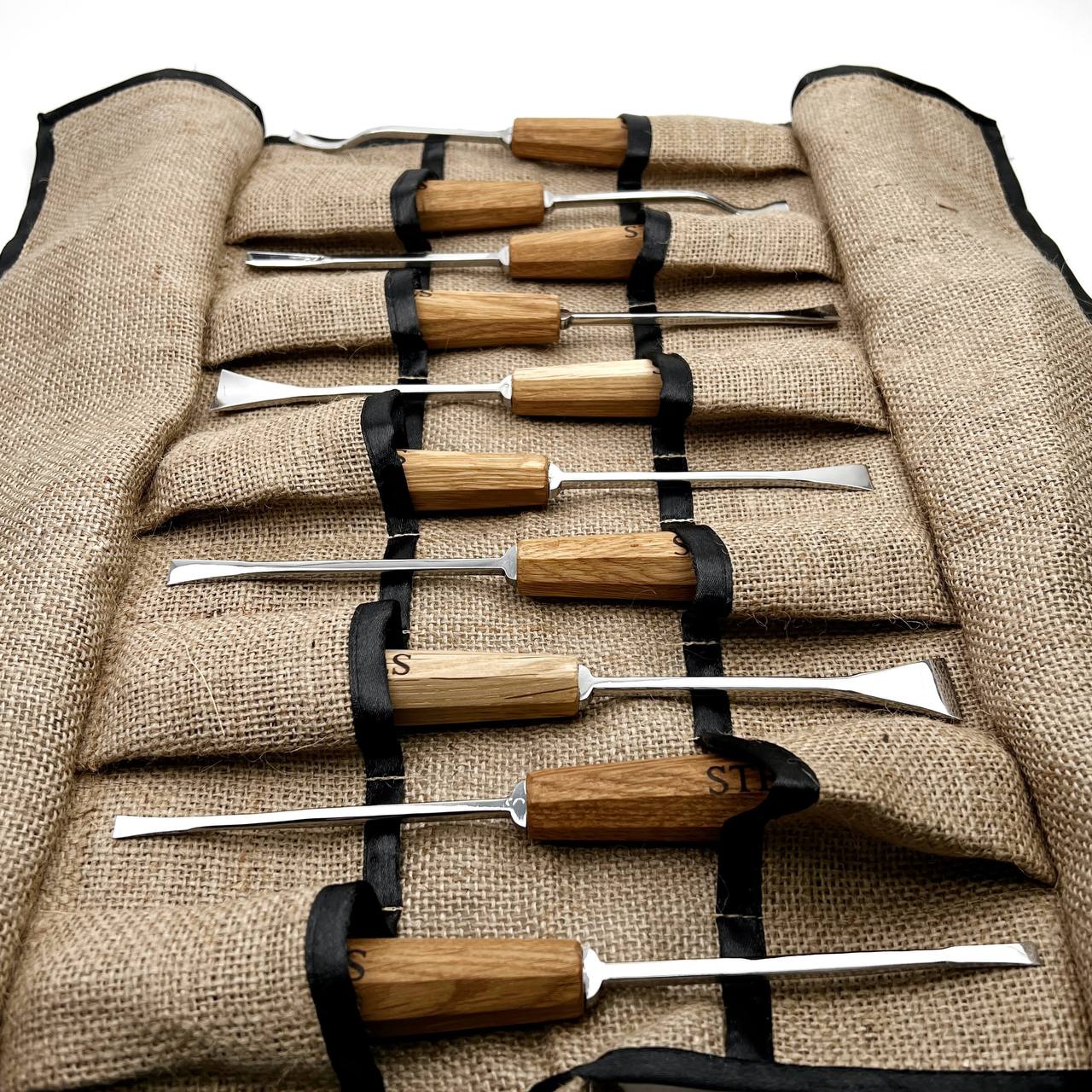 Fishtail Gouges set STRYI MAESTRO, Detailing Chisels set, Relief carving