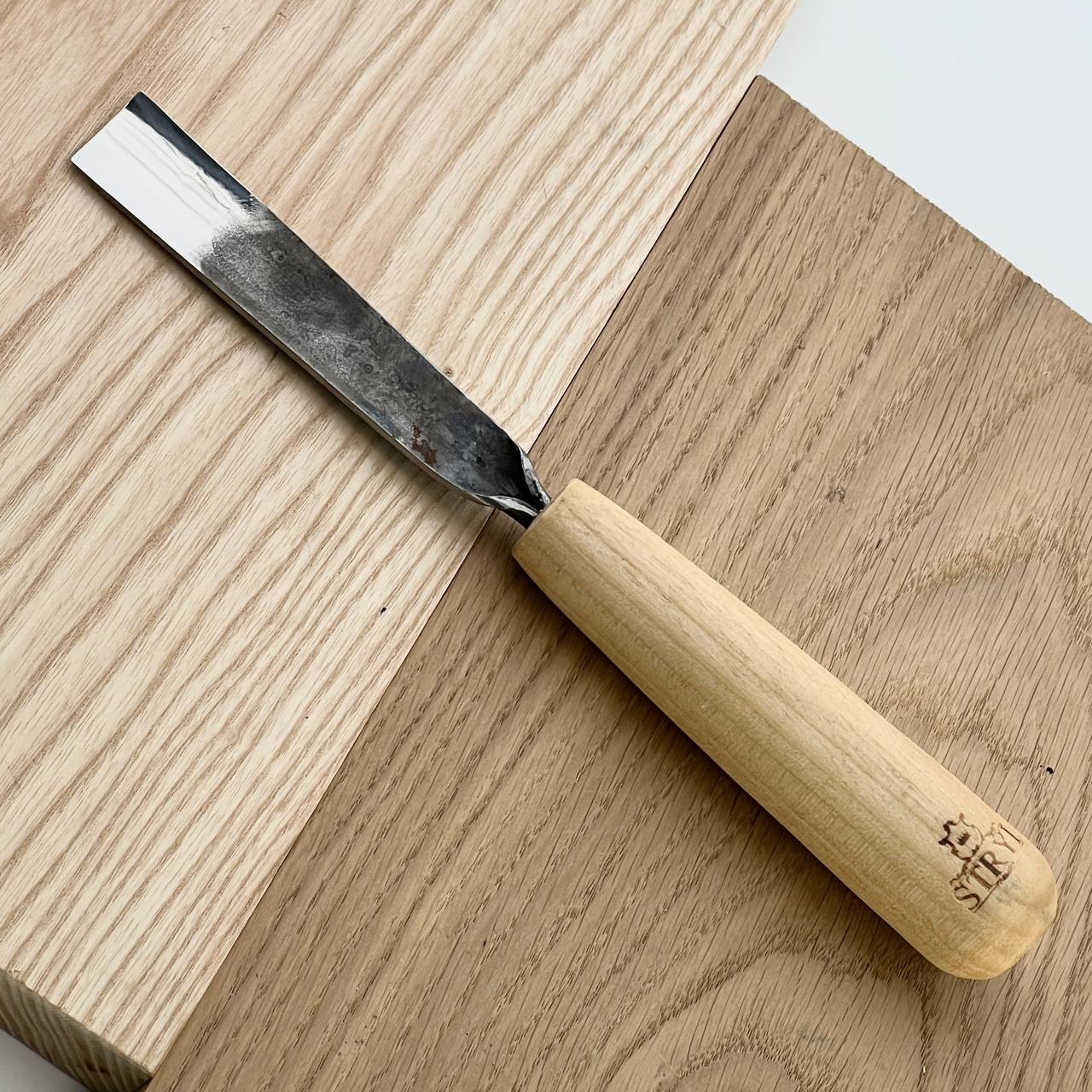 Gouge profile #7, unpolished woodcarving chisel STRYI Standart, sloping gouge