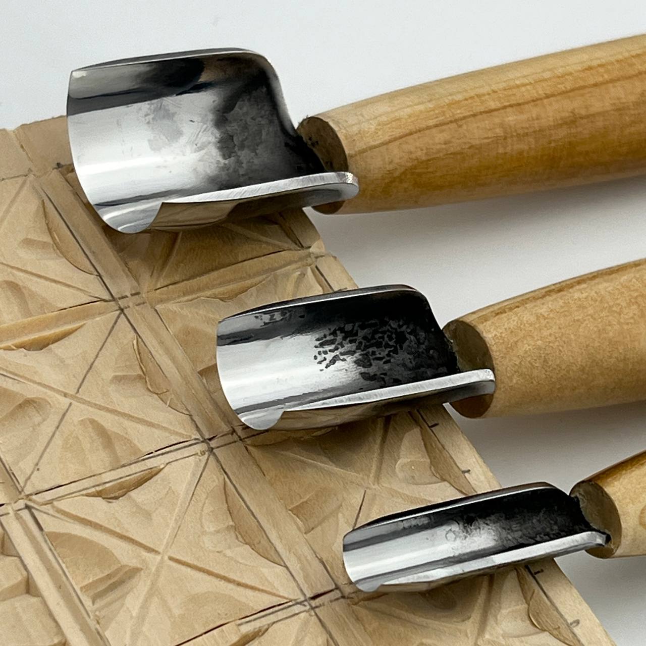 Short straight bevel gouge STRYI-AY, Chip carving gouge, U-gouge