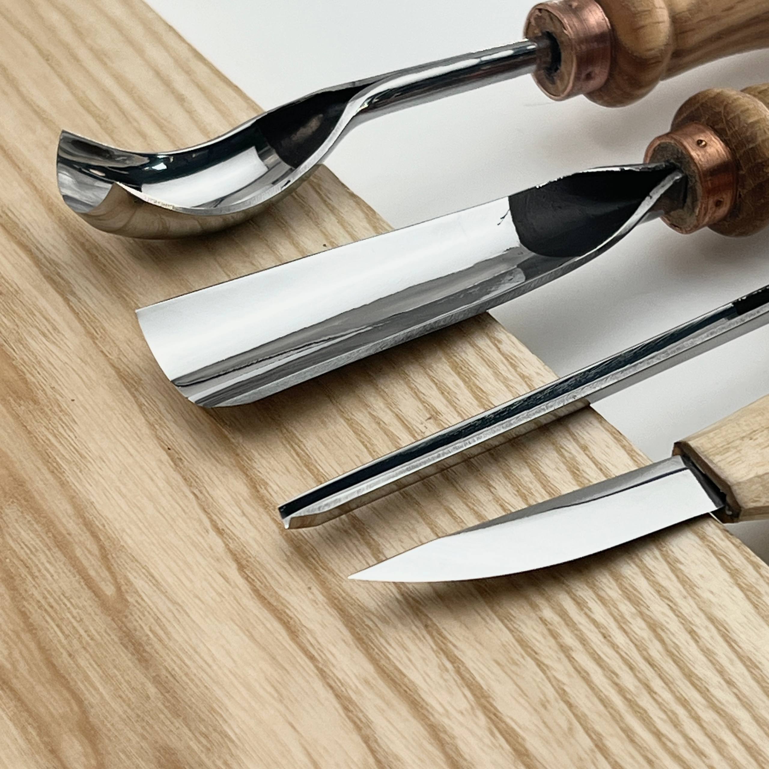 Holzschnitzset zum Löffelmachen und Schüsselschnitzen STRYI Profi, 4-tlg