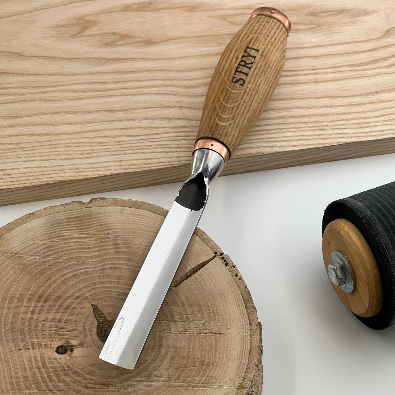 Large sculpture chisel, 5 profile Heavy duty gouge, STRYI Profi, Sculpting tools, Woodworking tools, hand forged tools, Making Furniture tools, Carpentry tools