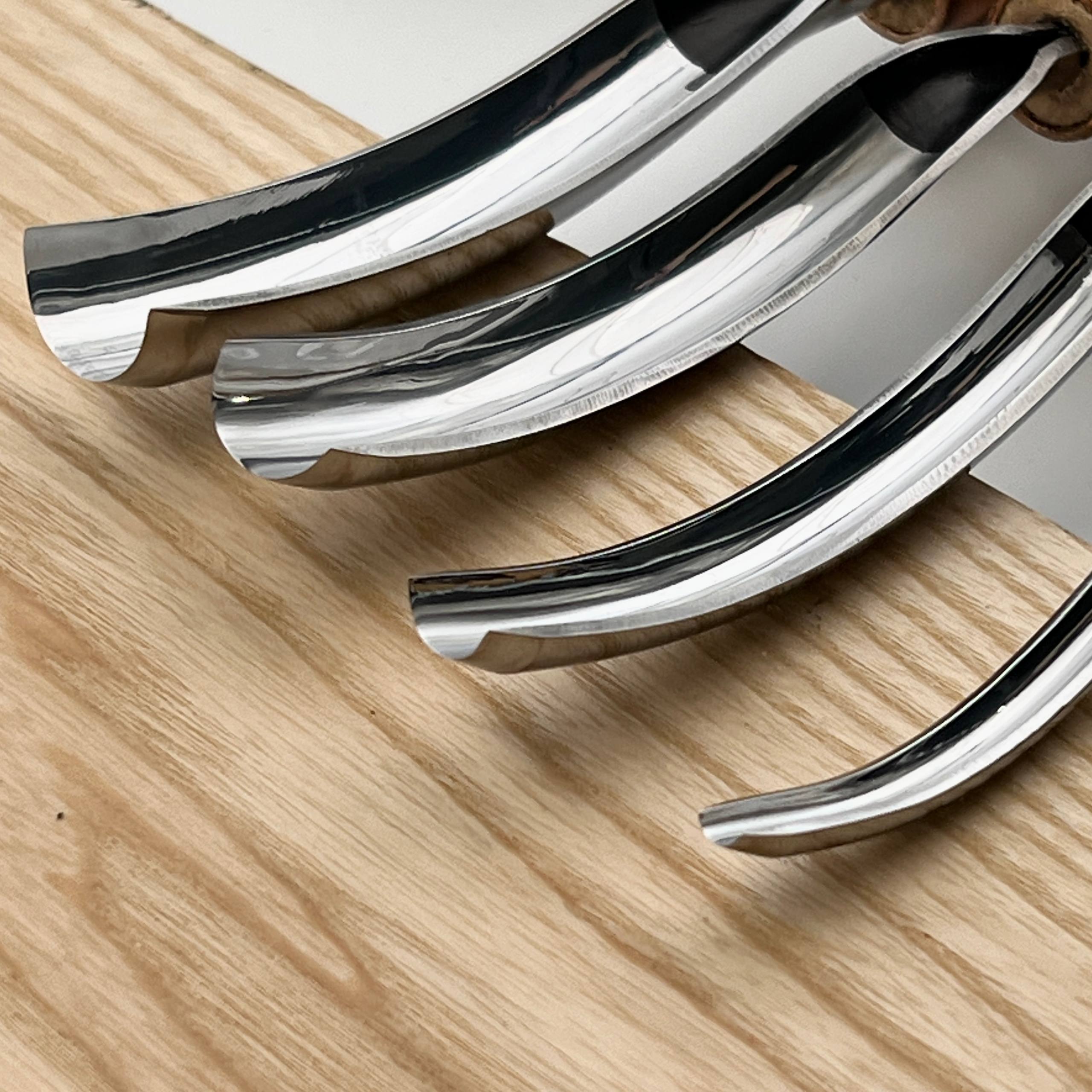 Gouge long bent chisel, #9 profile, woodcarving tools STRYI Profi