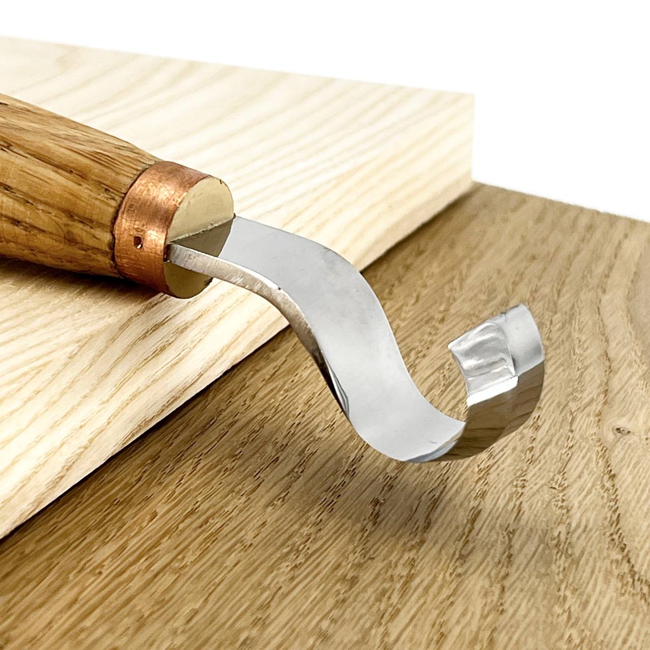 Löffelschale und Kuksa Schnitzhakenmesser 20mm STRYI Profi, Hakenmesser, Löffelschnitzwerkzeug