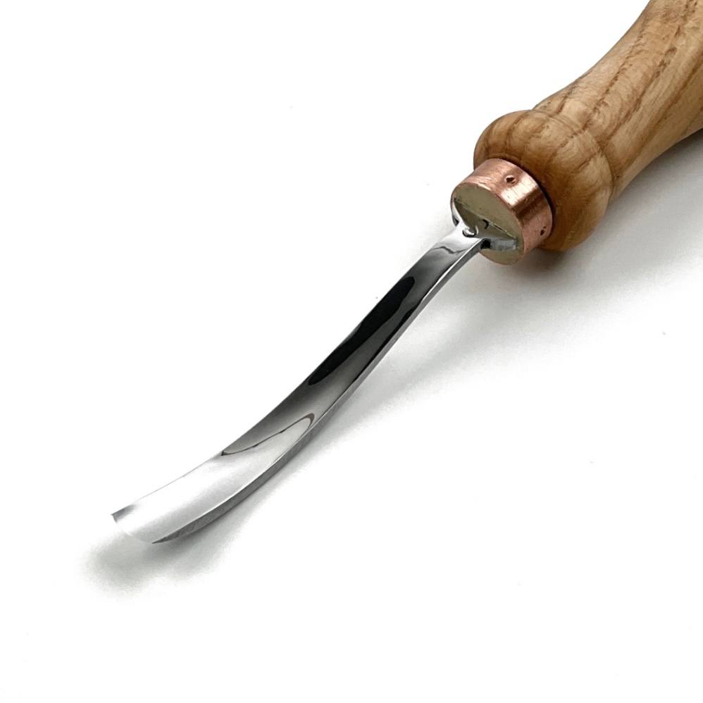 STRYI 10mm Forged Bent Gouge Sweep #5 – Professional Semi-Bent Chisel for Relief Carving
