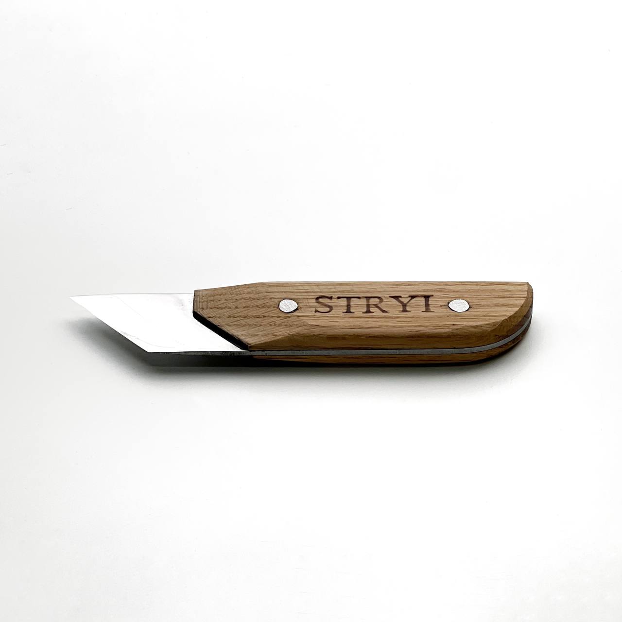 Wide carving knife,  carving knife 40mm STRYI Profi, Skewed knife, Knife for sculpting