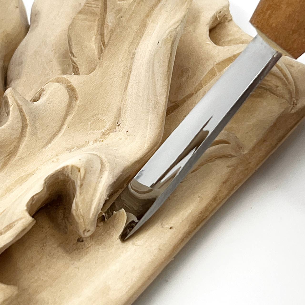 Short wood carving tools, sloping gouge 25mm STRYI-AY Profi