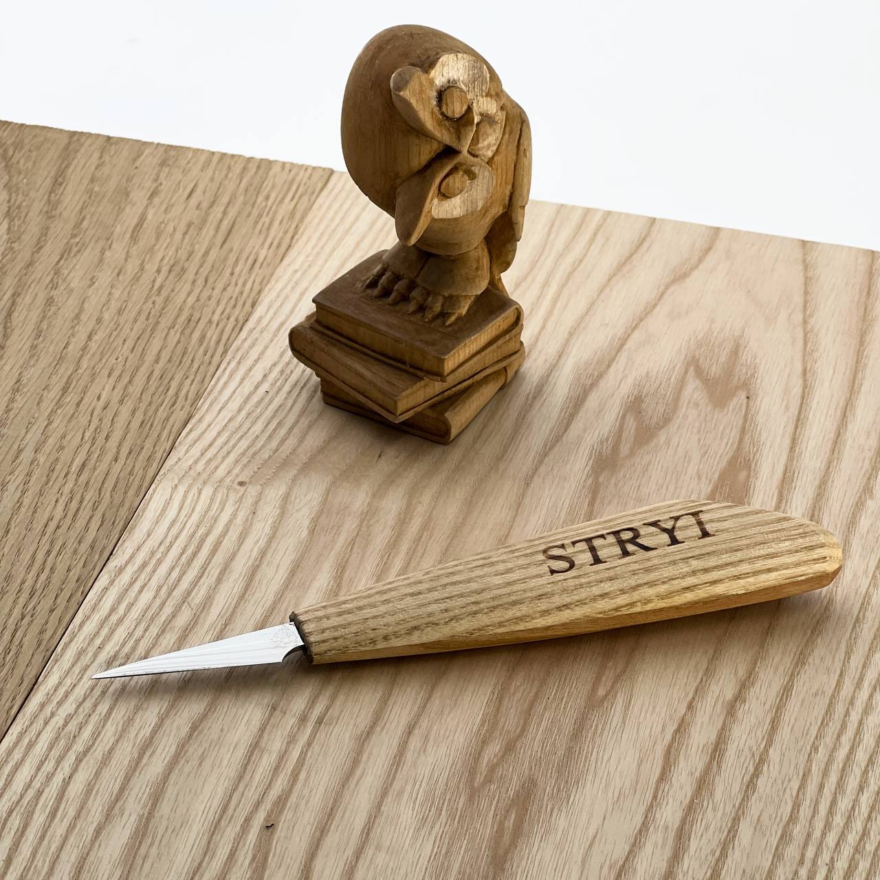 Wood carving knife 40mm STRYI Profi for detailed carving, Whittling knife, Sloyd knife