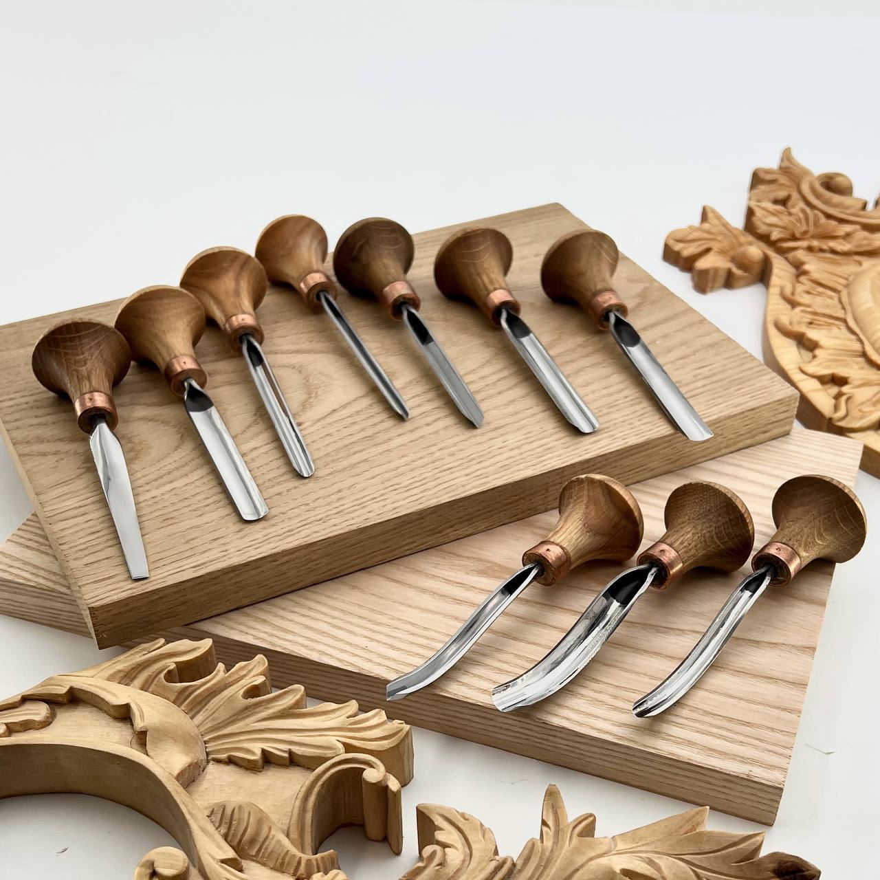 Palm carving tools set of 10 pcs, Gravers and burins STRYI Profi, Gift ready
