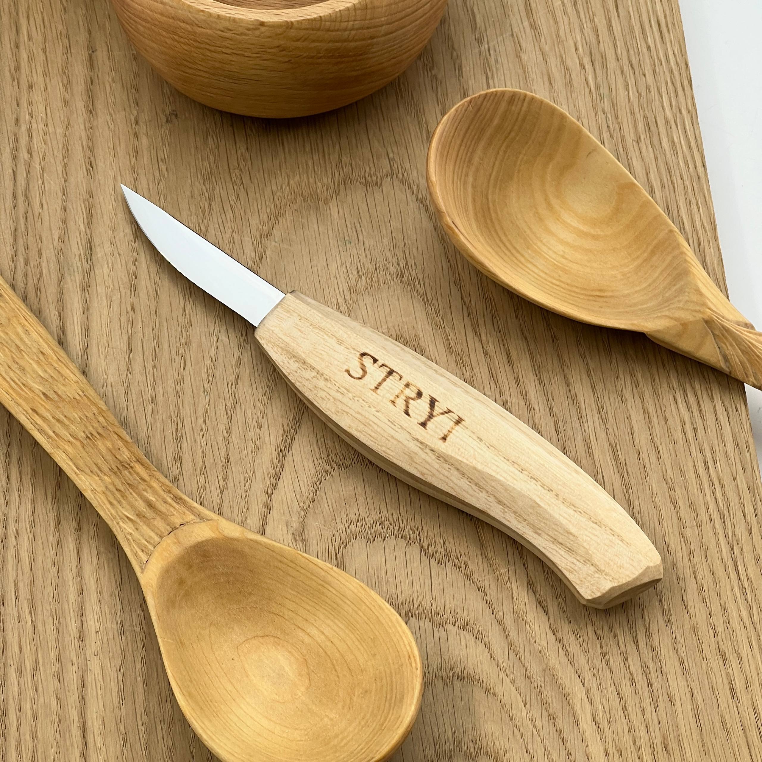 Holzschnitzset zum Löffelmachen und Schüsselschnitzen STRYI Profi, 4-tlg