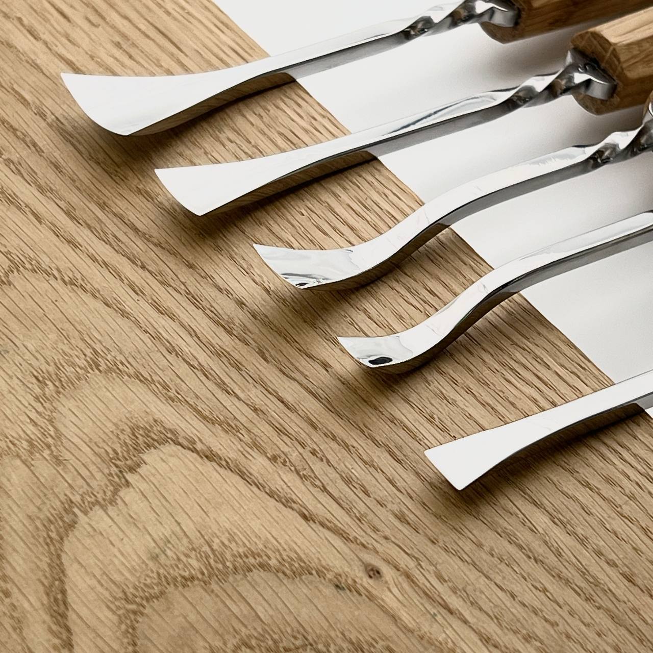 Fishtail Gouges set STRYI MAESTRO, Detailing Chisels set, Relief carving