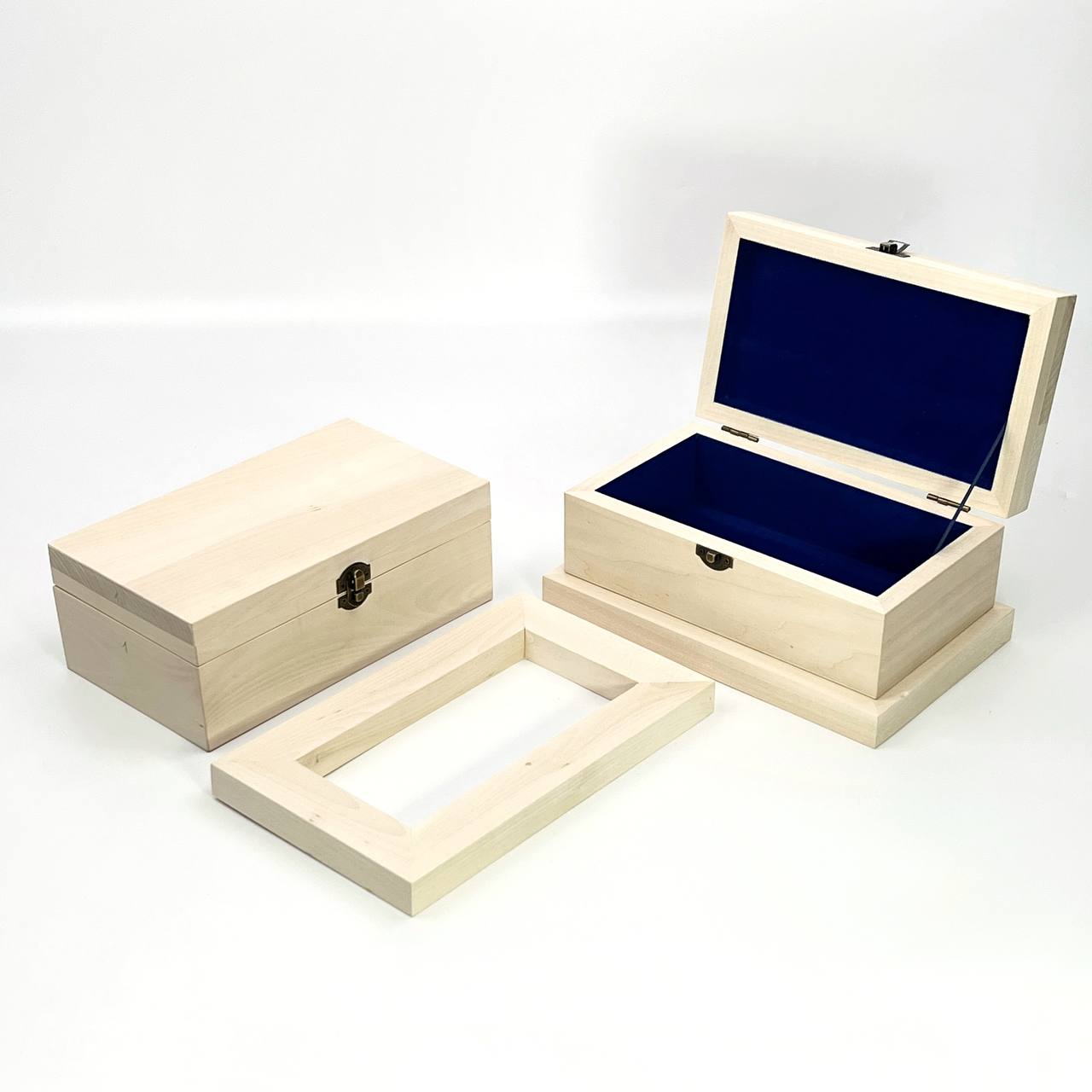 Caja de joyería de madera, tallado en madera en blanco con accesorios, caja de talla de madera, caja de cal, talla en blanco, caja de madera tallada en blanco