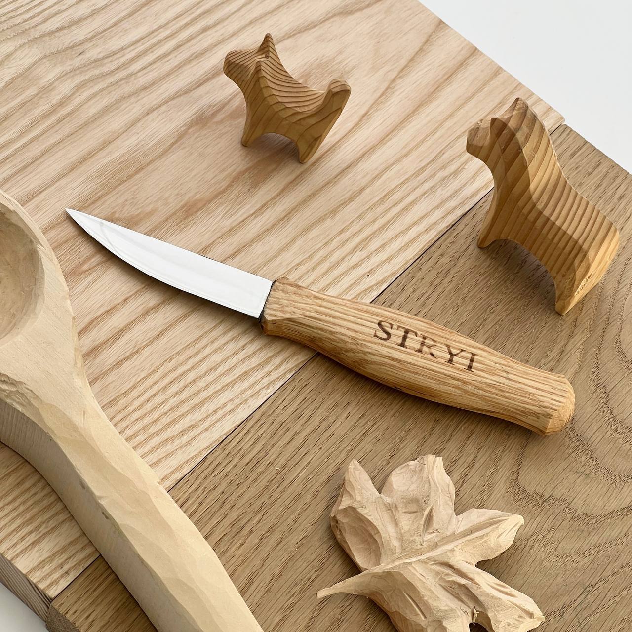 Sloyd knife STRYI Profi for wood carving 80mm, Carving tools, Carving knife, Gift for friend