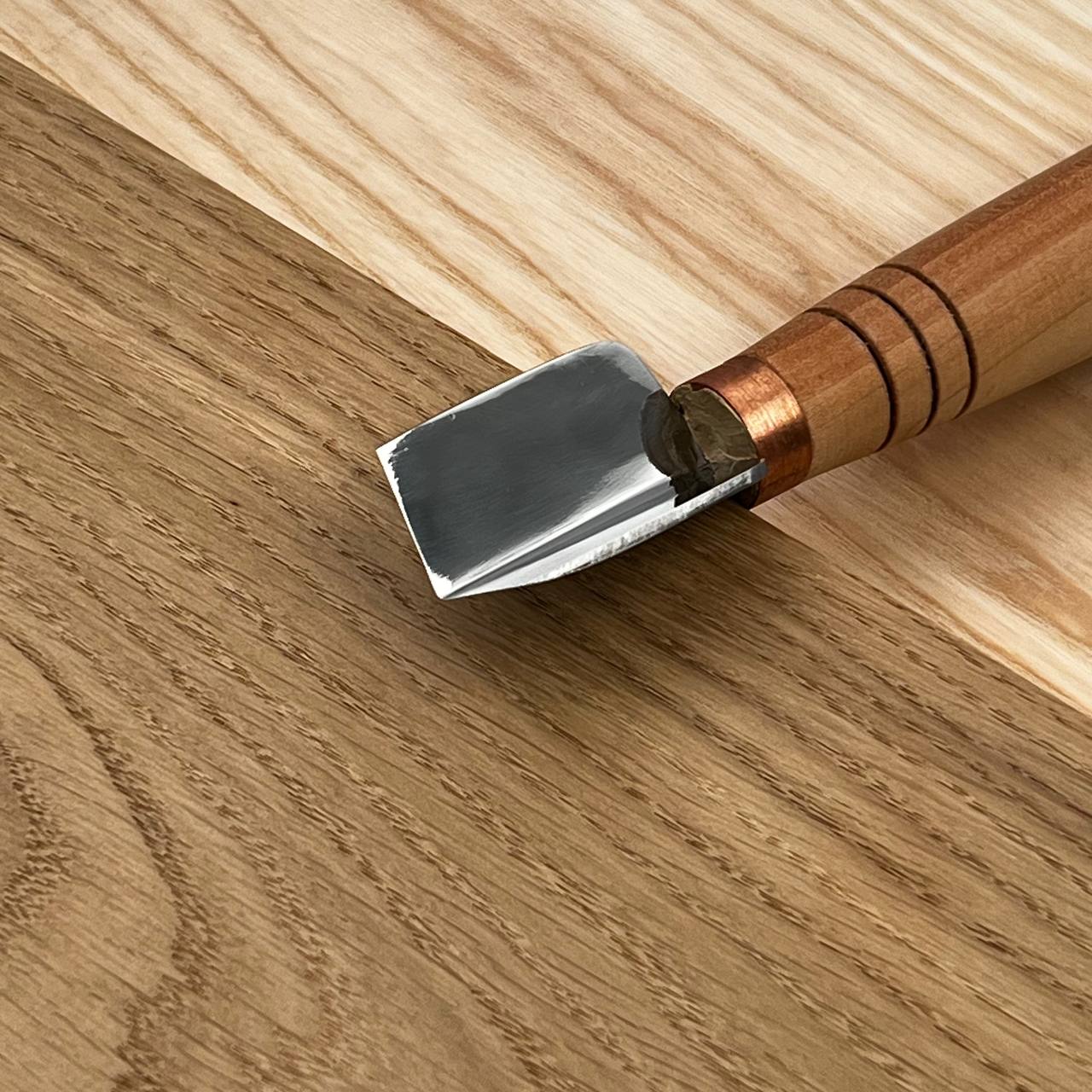 V-parting short chisel straight-beveled STRYI-AY Profi for chip carving, V-shaped chisels, V-tools