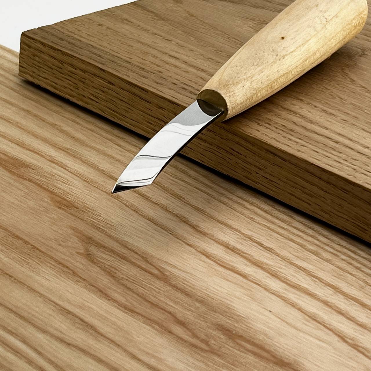 Bent Skew Chisel for Precision Wood Carving, Skewed knifr for 3D carving and detailed carving