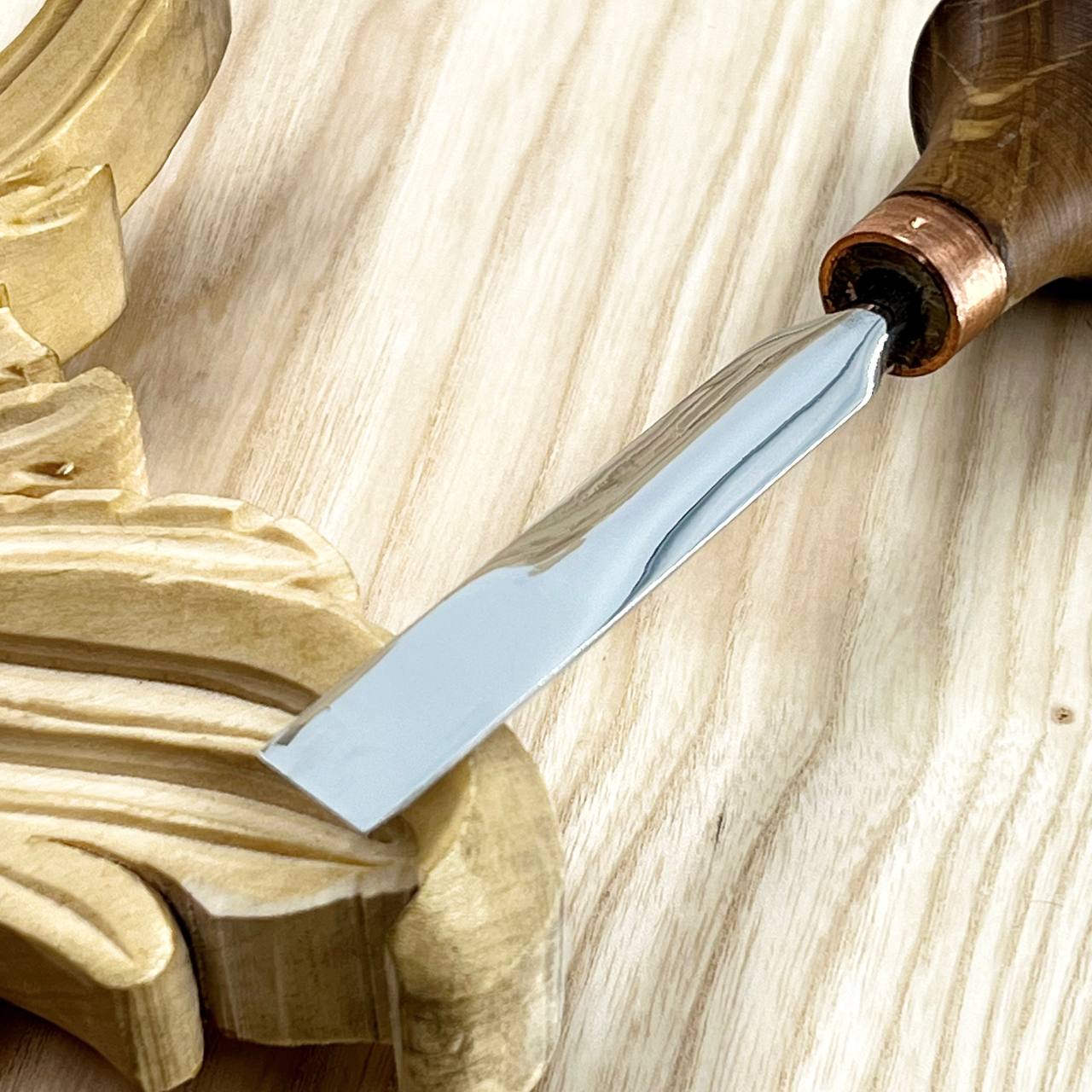 Palm carving tool STRYI Profi #1, Linocuttung tool, Engraving chisel, Flat carving chisel