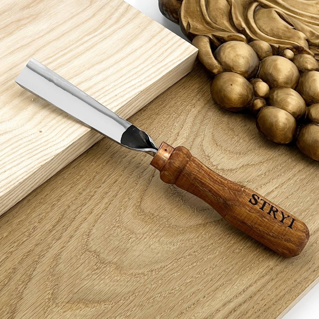 Gouge #5 profile, Straight chisel STRYI Profi, Stryi carving tools, Gouges, Forged tools