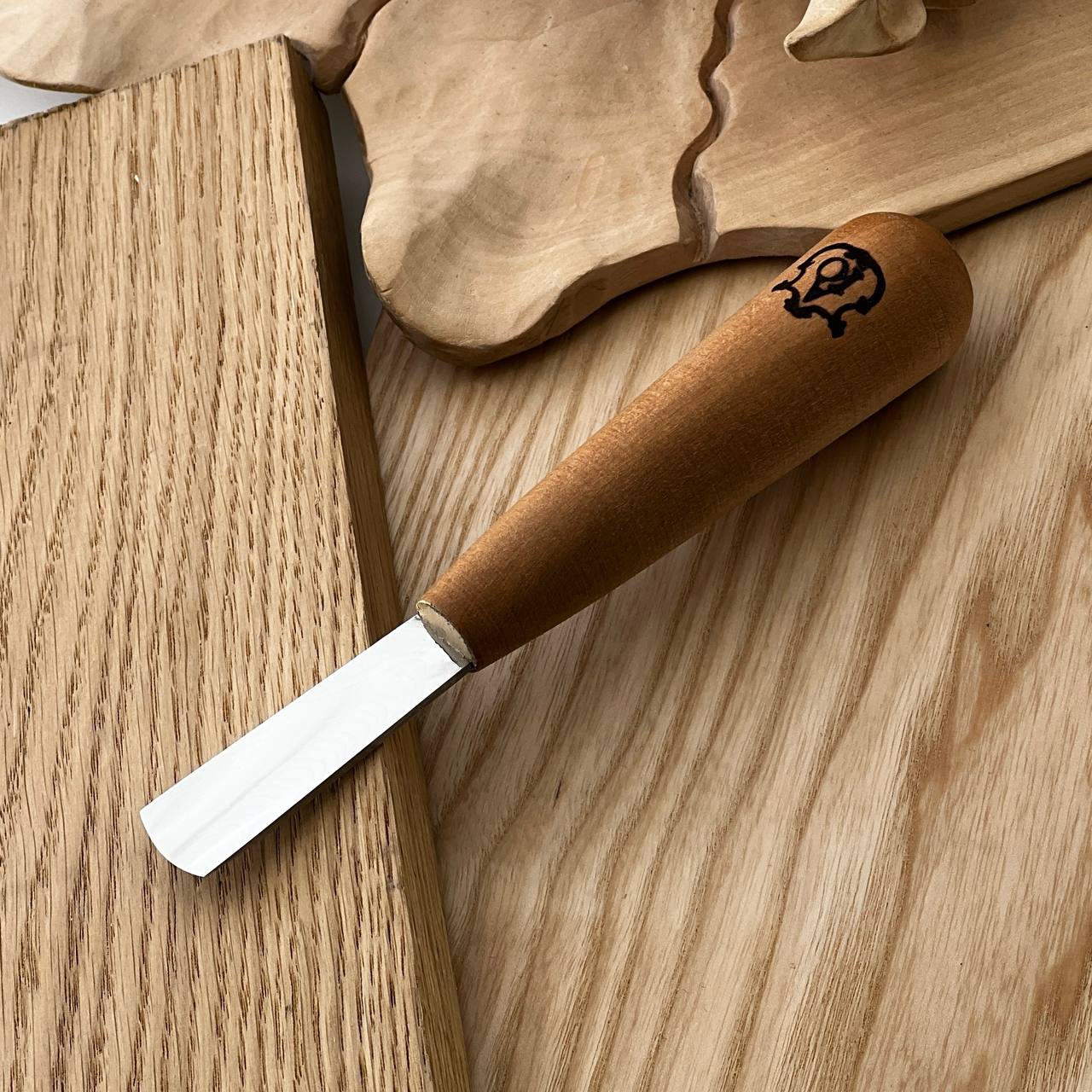 Short wood carving tools, sloping gouge 25mm STRYI-AY Profi