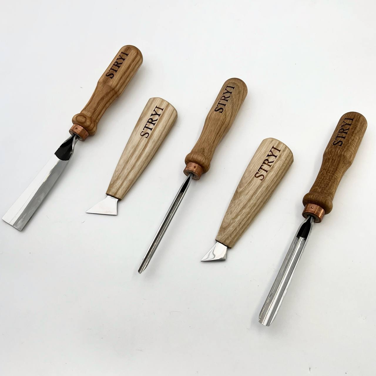Basic wood carving toolset for relief carving, 5pcs STRYI Profi, Carving kit