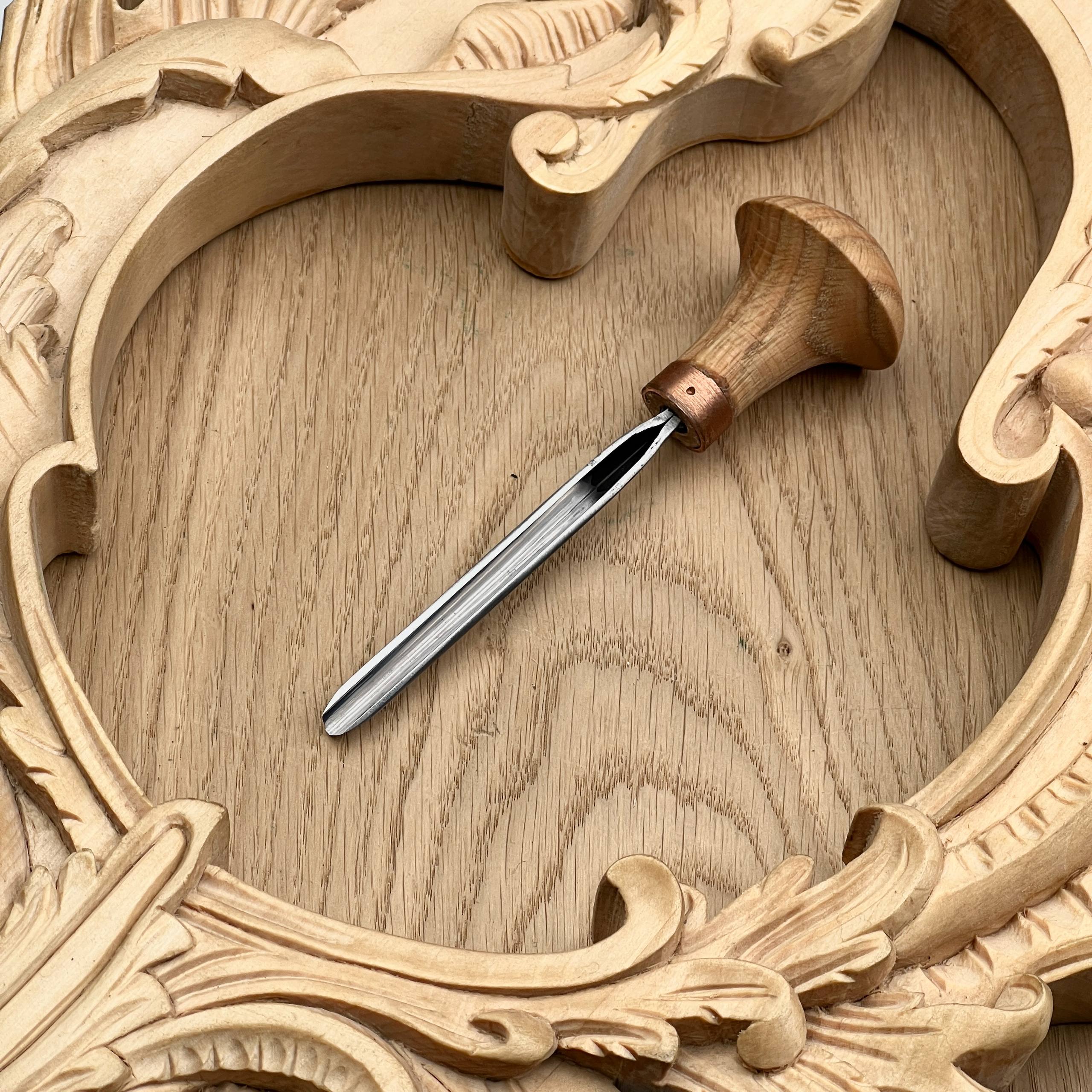 Wood Carving toolset of 4 pcs in roll-case STRYI, Whittling figurines