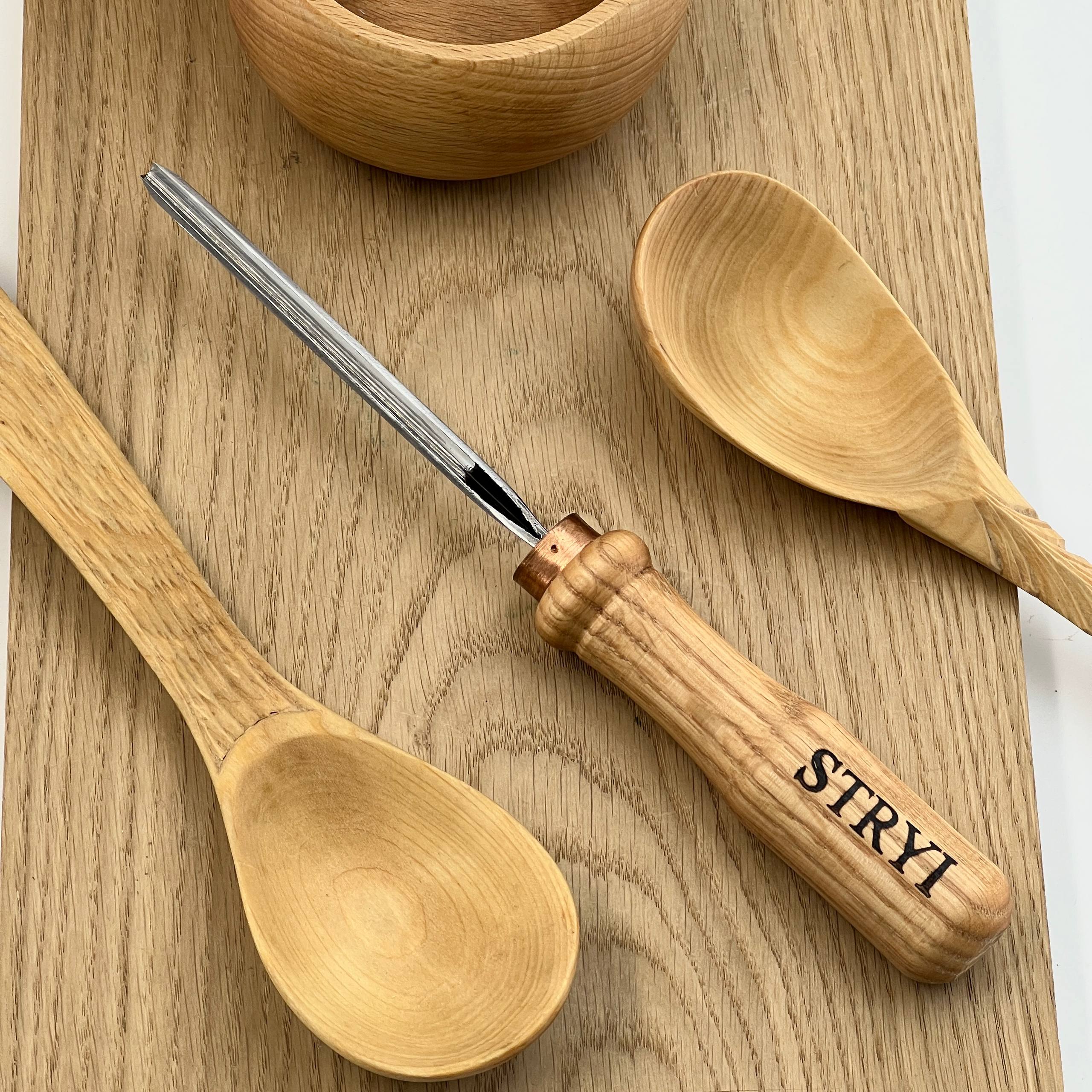 Holzschnitzset zum Löffelmachen und Schüsselschnitzen STRYI Profi, 4-tlg