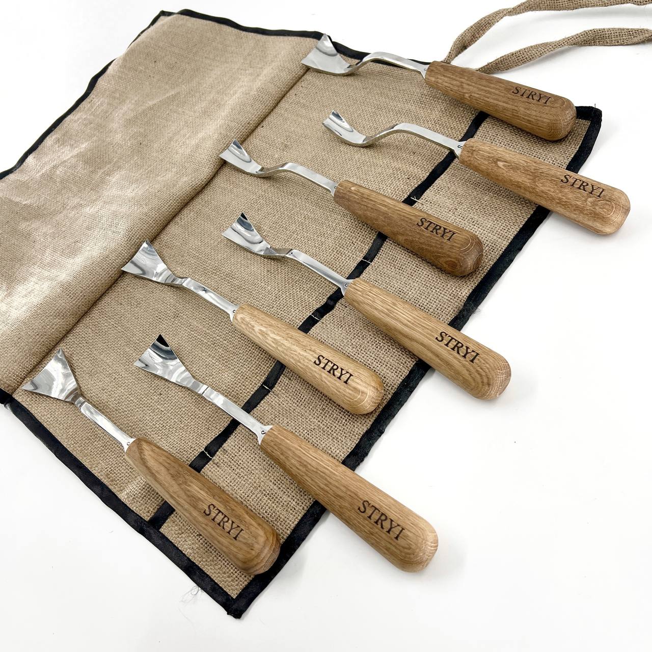 STRYI Maestro Large Bent Gouge for Relief carving, Spoons and Bowl Carving, Furniture making