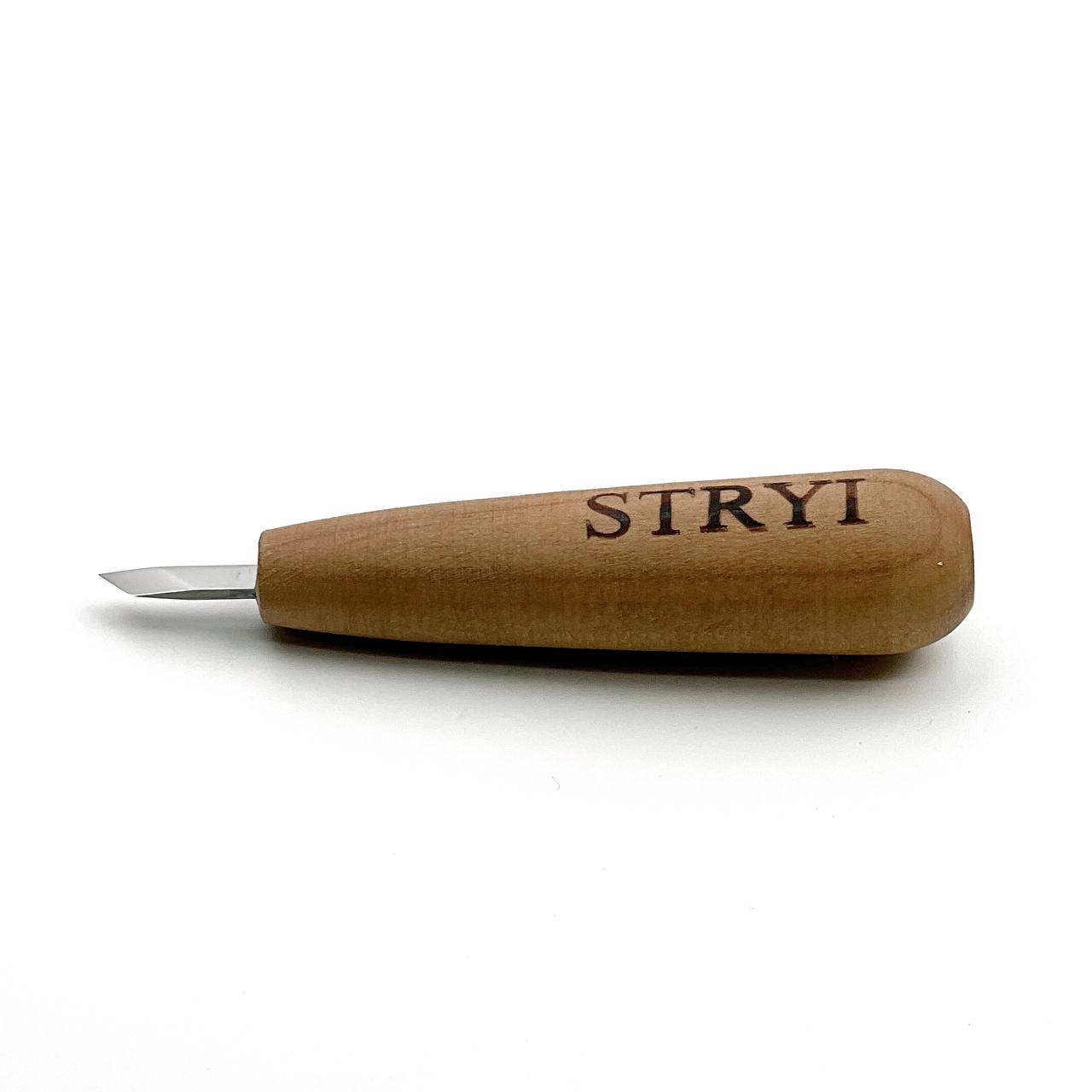 Short skewed knife for detailing STRYI, Scalpel for carving, Carving knife
