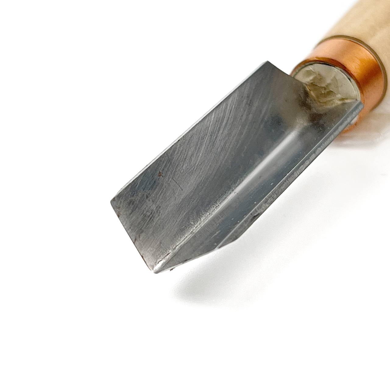 Cincel recto corto con separación en V con bisel oblicuo STRYI-AY Profi para tallado de virutas, herramientas de tallado de madera, cuchillo detallado de virutas de tallado de madera