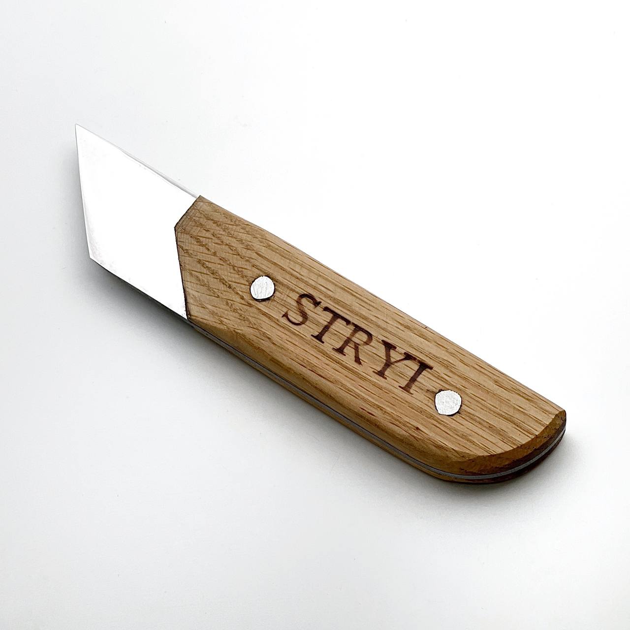 Wide carving knife, carving knife 40mm STRYI Profi, Skewed knife, Knife for sculpting