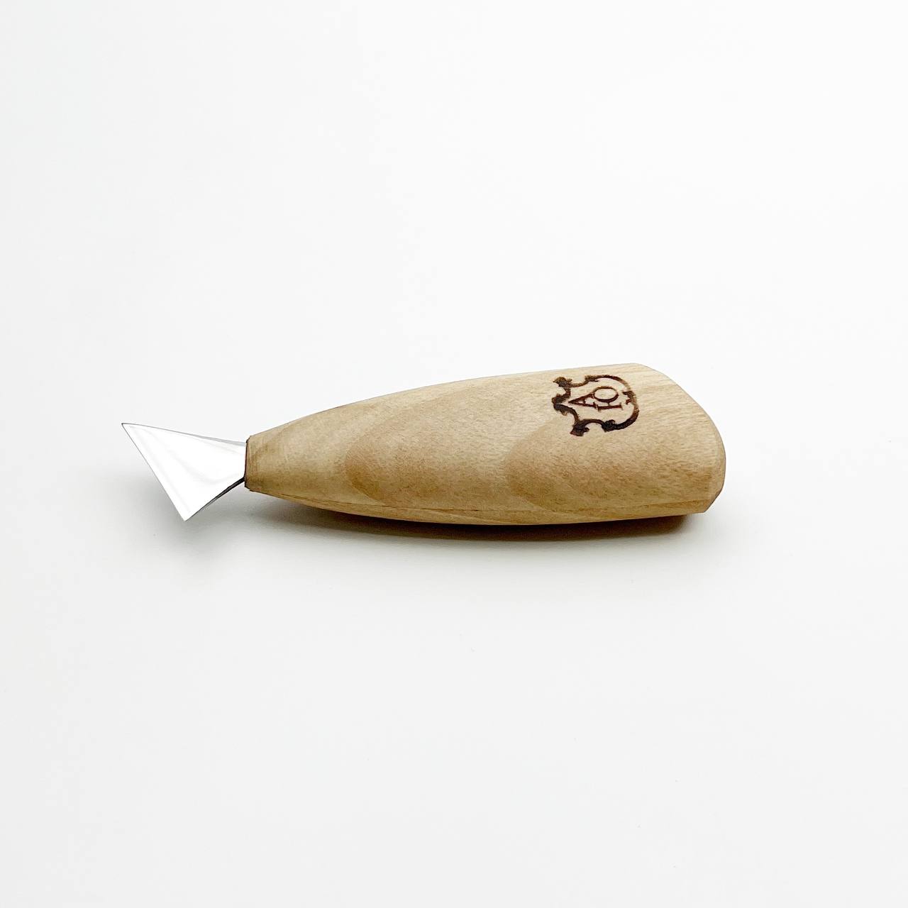 Knife for Сhip carving 25mm (1 in) STRYI Profi, Triangle knife for geometric carvings, Childrens knife for carving