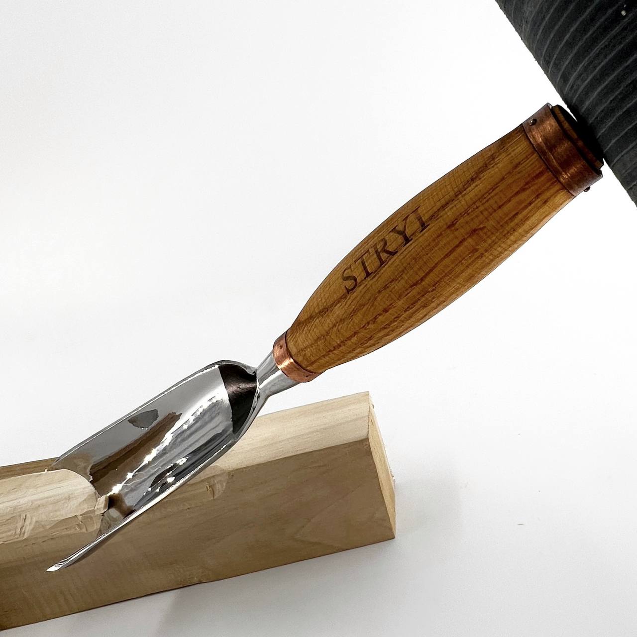 Große Bildhauerröhre, Hochleistungsmeißel, 9 Profil Halbrund, STRYI Profi, Bildhauerwerkzeuge