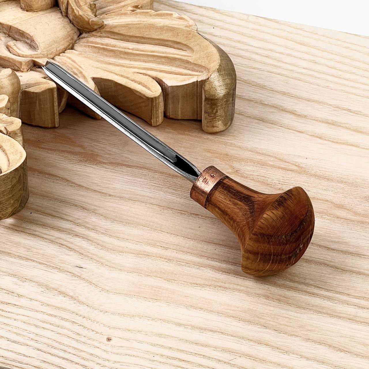 Palm carving V-tool STRYI Profi 60 degrees, Micro carving chisel, Engraving tool, Burin, Graver tool