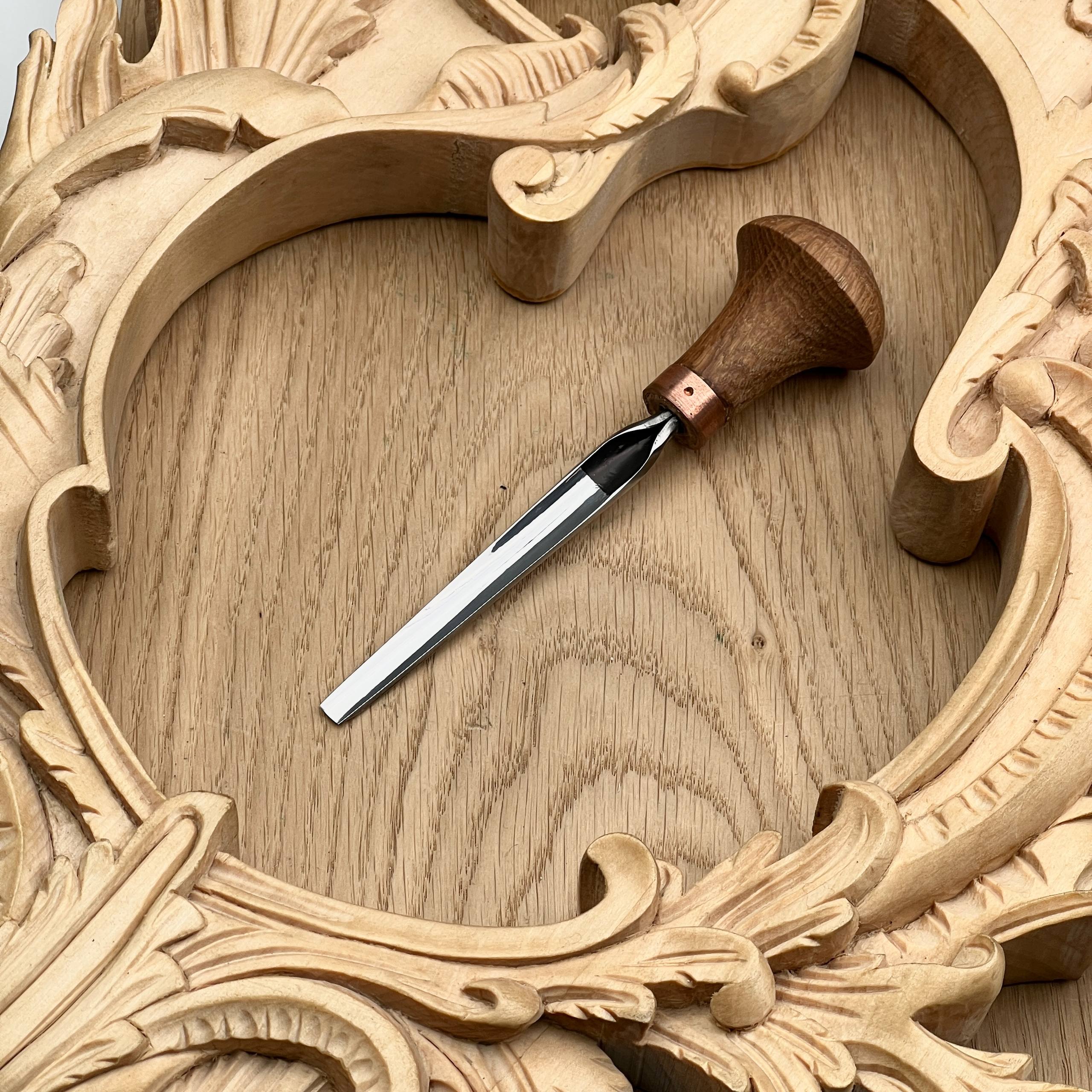 Wood Carving toolset of 4 pcs in roll-case STRYI, Whittling figurines