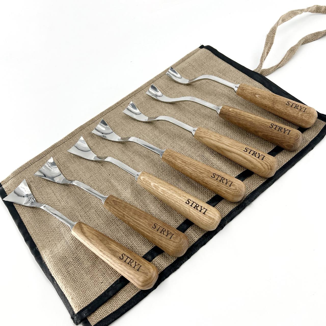 STRYI Maestro Large Bent Gouge for Relief carving, Spoons and Bowl Carving, Furniture making