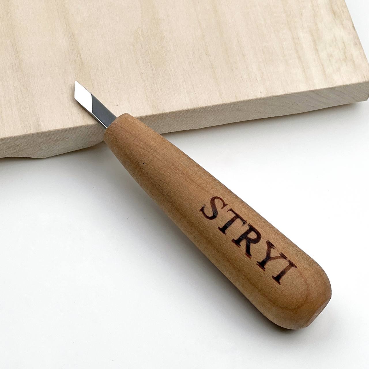 Short skewed knife for detailing STRYI, Scalpel for carving, Carving knife