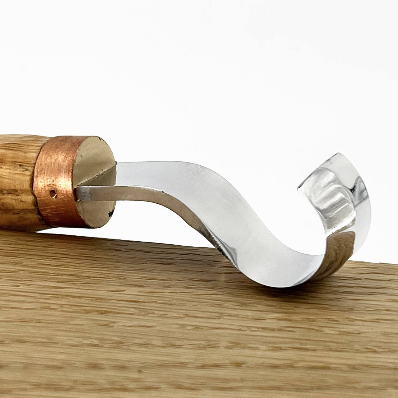 Löffelschale und Kuksa Schnitzhakenmesser 20mm STRYI Profi, Hakenmesser, Löffelschnitzwerkzeug