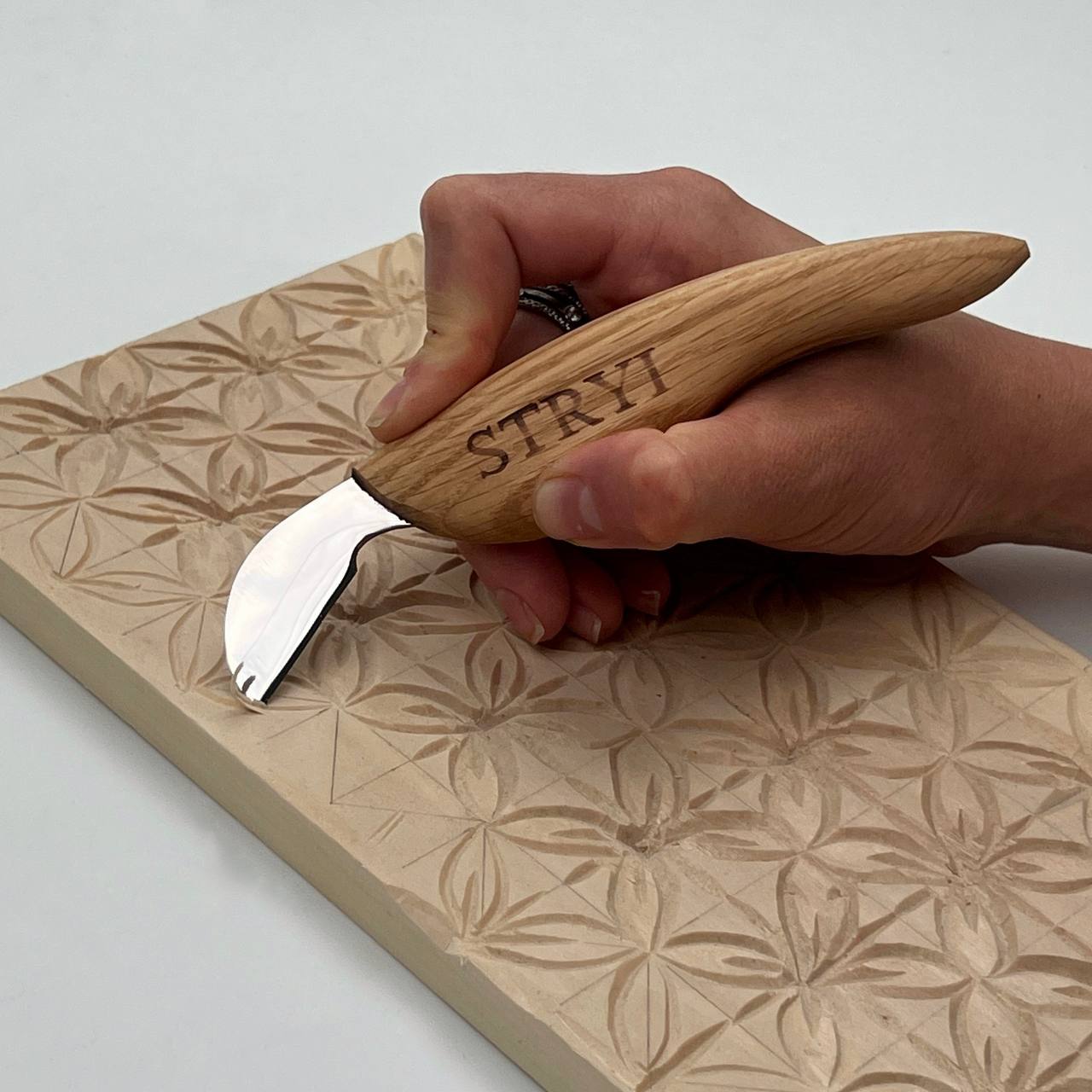 Knife for chip carving 30mm STRYI, Carving knife, Carving tools, Forged knife, Stryiwoodcarving