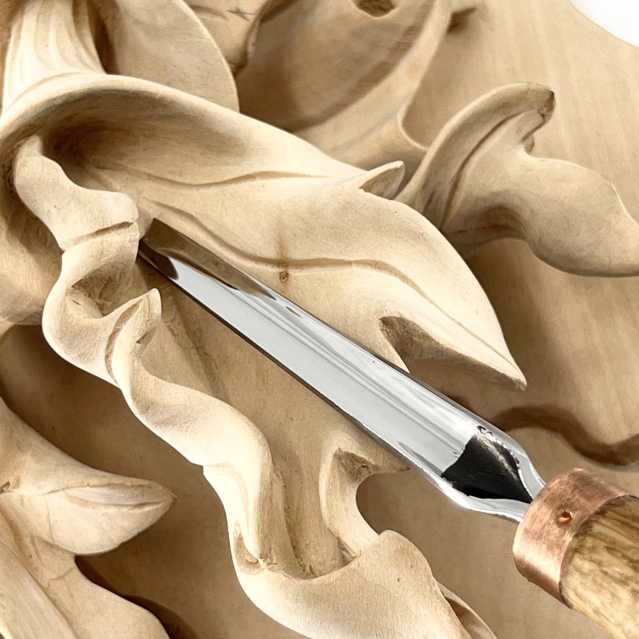 Palm carving tool STRYI Profi sweep #8, Linocutting tool, block cutters, burin graver tool