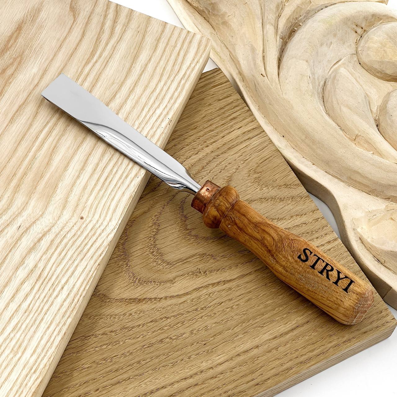 Gouge #1 Straight Chisel STRYI Profi, Flat Chisel, Gouges, Stryi carving tools