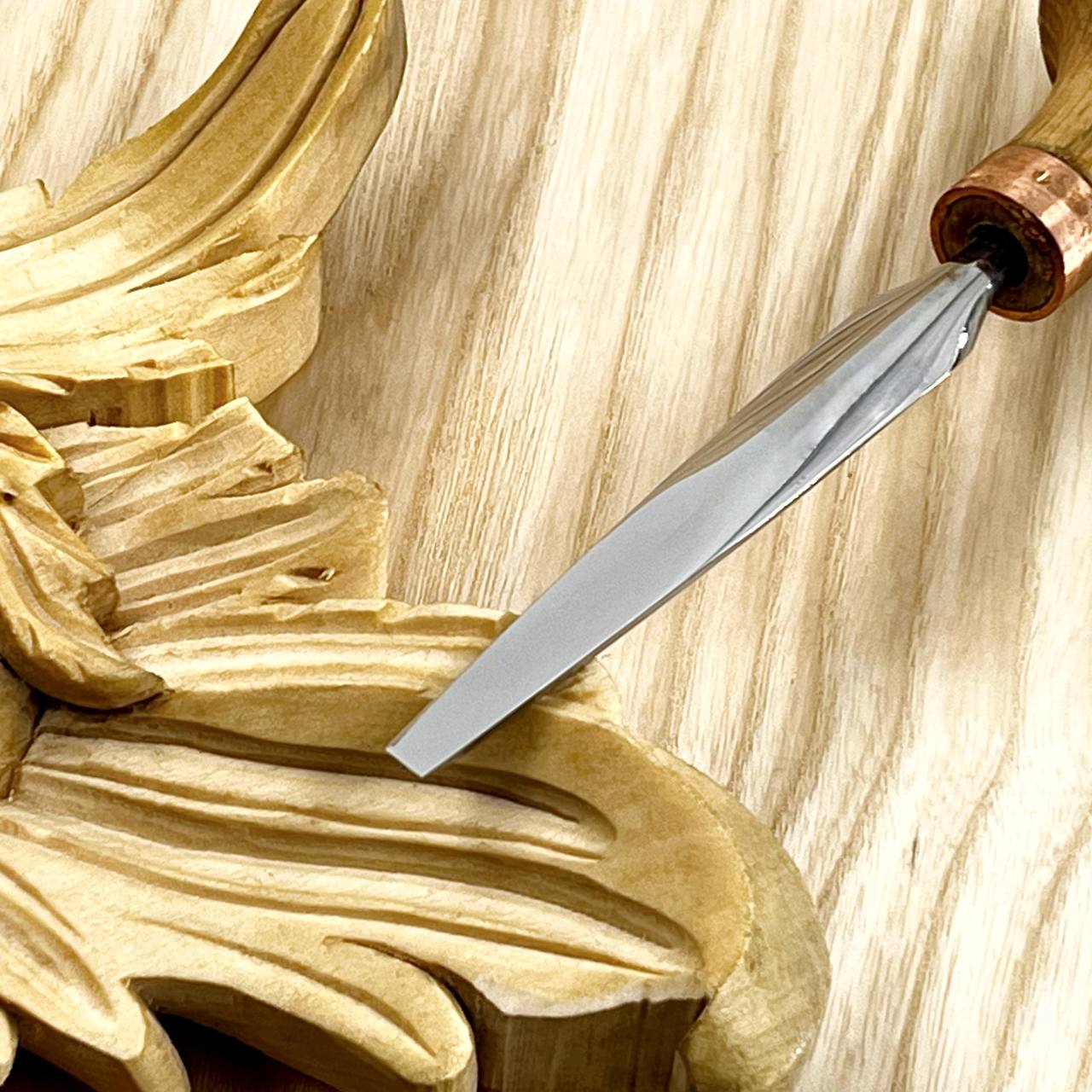 Palm carving tool STRYI Profi #1, Linocuttung tool, Engraving chisel, Flat carving chisel