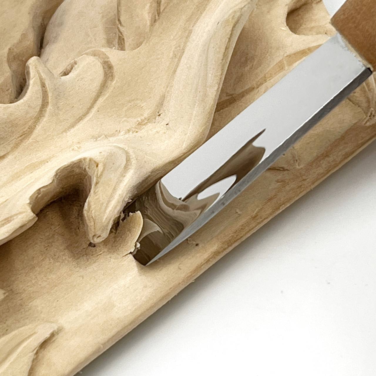 Short wood carving tools, sloping gouge 25mm STRYI-AY Profi