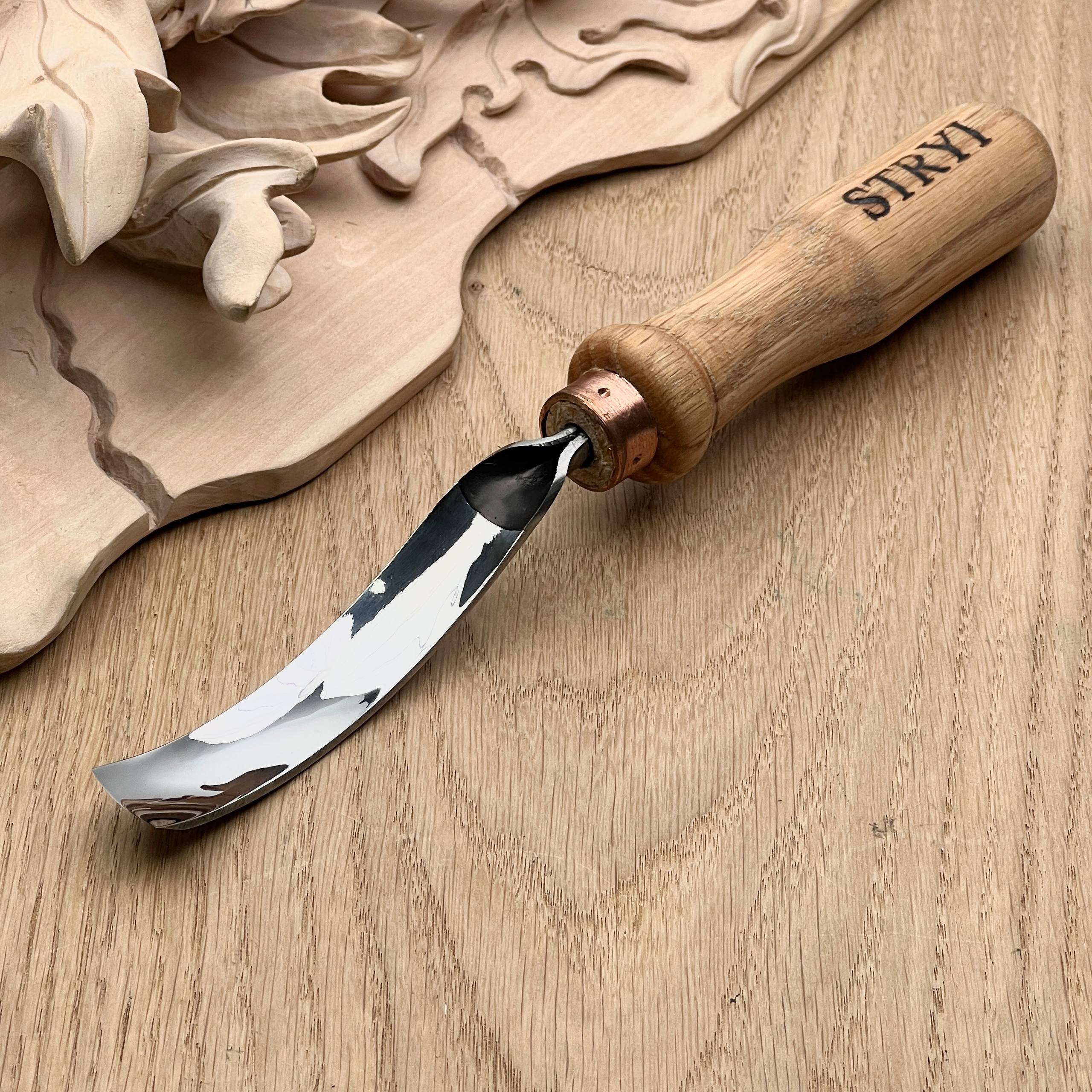 Wood Carving Kit 7 pcs, Chisels and Gouges STRYI Profi, Versatile Carving Set