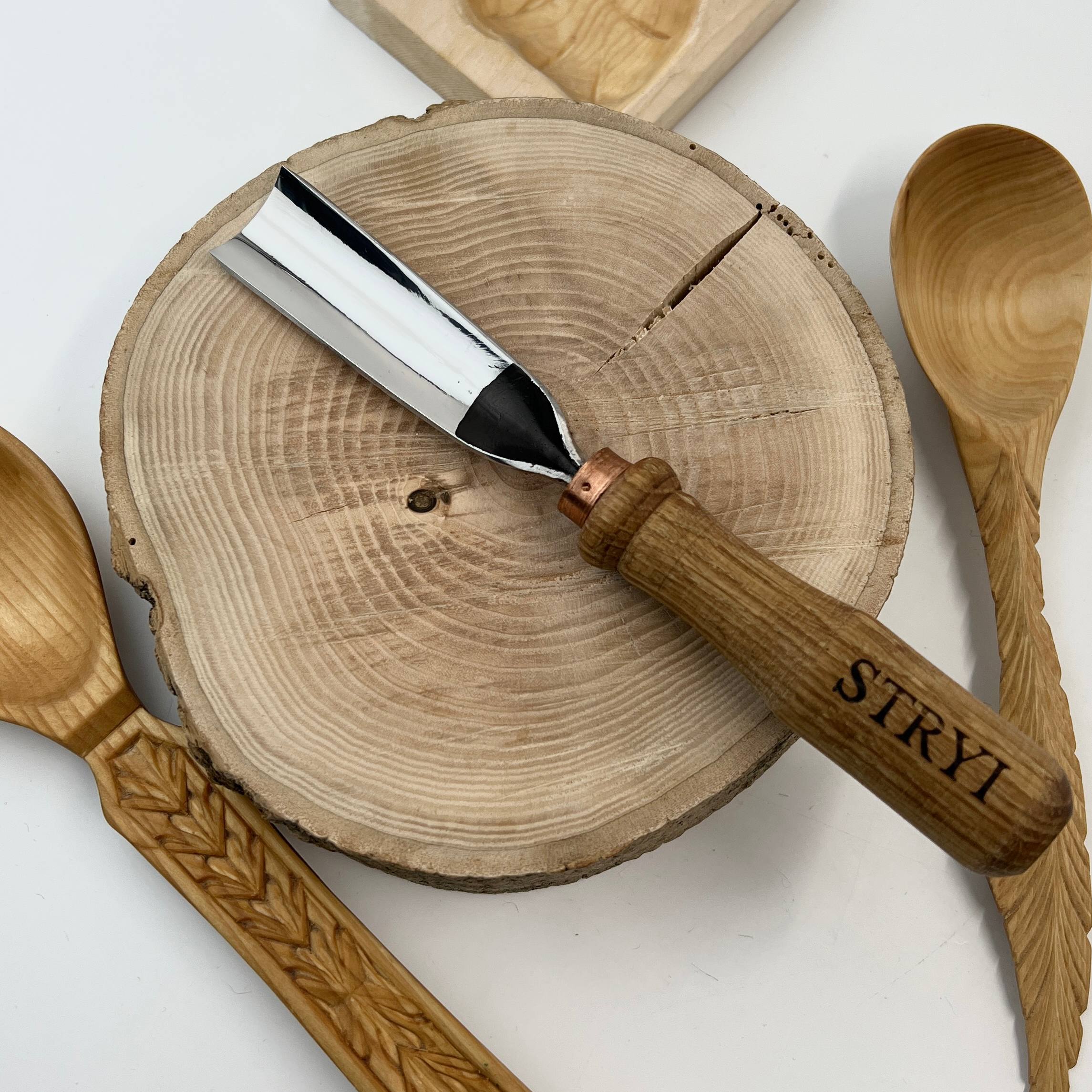 Spoon and kuksa carving kit, Bowl carving set, Stryi carving toolkit