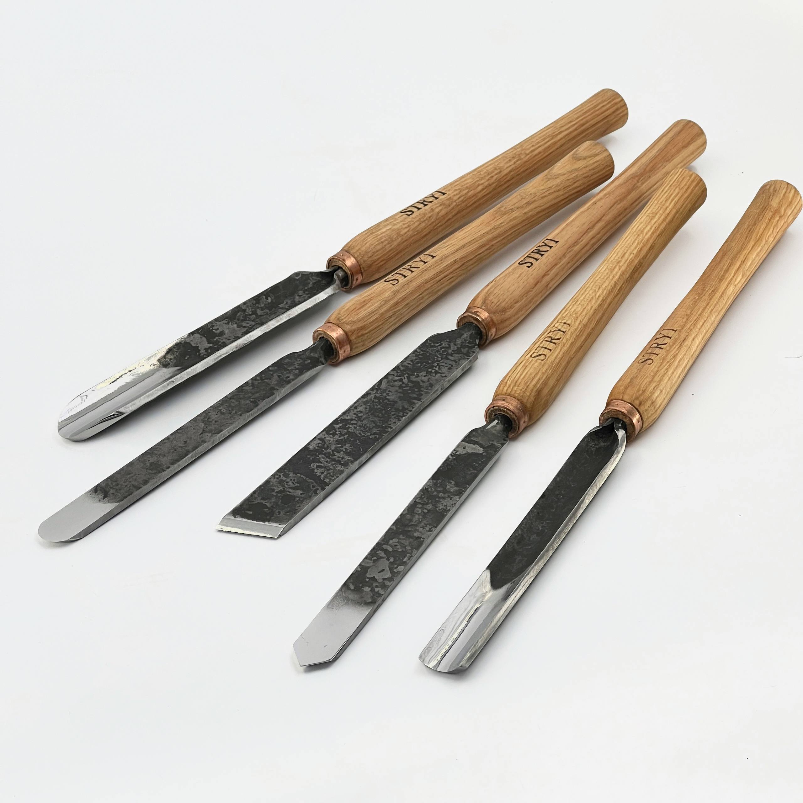 Wood turning tools set STRYI Standart 5pcs, Іet of lathe tools, Wood turning kit